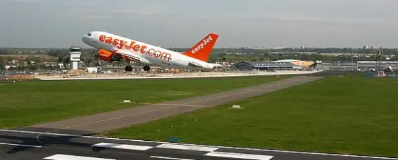 easyJet passengers arrive at London Southend Airport r